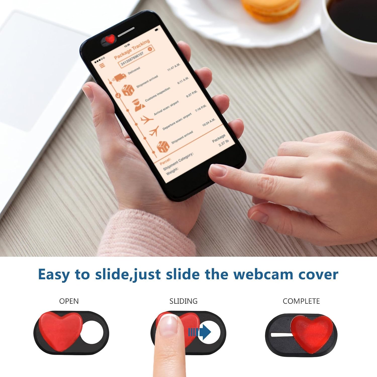 4pcs Ultra Thin ABS Webcam Privacy Cover Slide for Laptop Tablet image 3