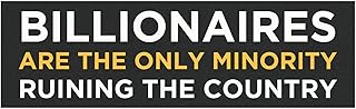 Billionaires are The Only Minority Ruining The Country Car Magnets, Anti-Capitalist, Eat The Rich, Gift for Democrat, Leftist