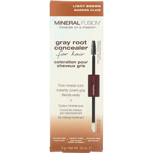 Mineral Fusion Gray Root Concealer for Hair, Light Brown, 0.28 Ounce 1