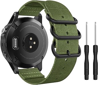 moko band compatible with garmin fenix 6fenix 6 profenix 55 plusforerunner 935945quatix 6approach s62s60 fine woven nylon adjustable replacem