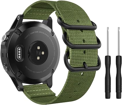 MoKo Cinturino Compatibile con Garmin Fenix 5/5 Plus/Forerunner 935/945/Instinct,  22mm Morbido Braccialetto di Ricambio in Nylon con Fibbia Classica (Non  Quick Fit) - Army Green : Amazon.it: Elettronica