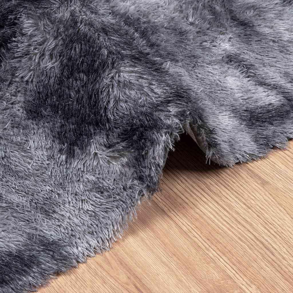 vidaXL Tapis Shaggy à Poils Longs NAVARRA Gris foncé 130x200 cm