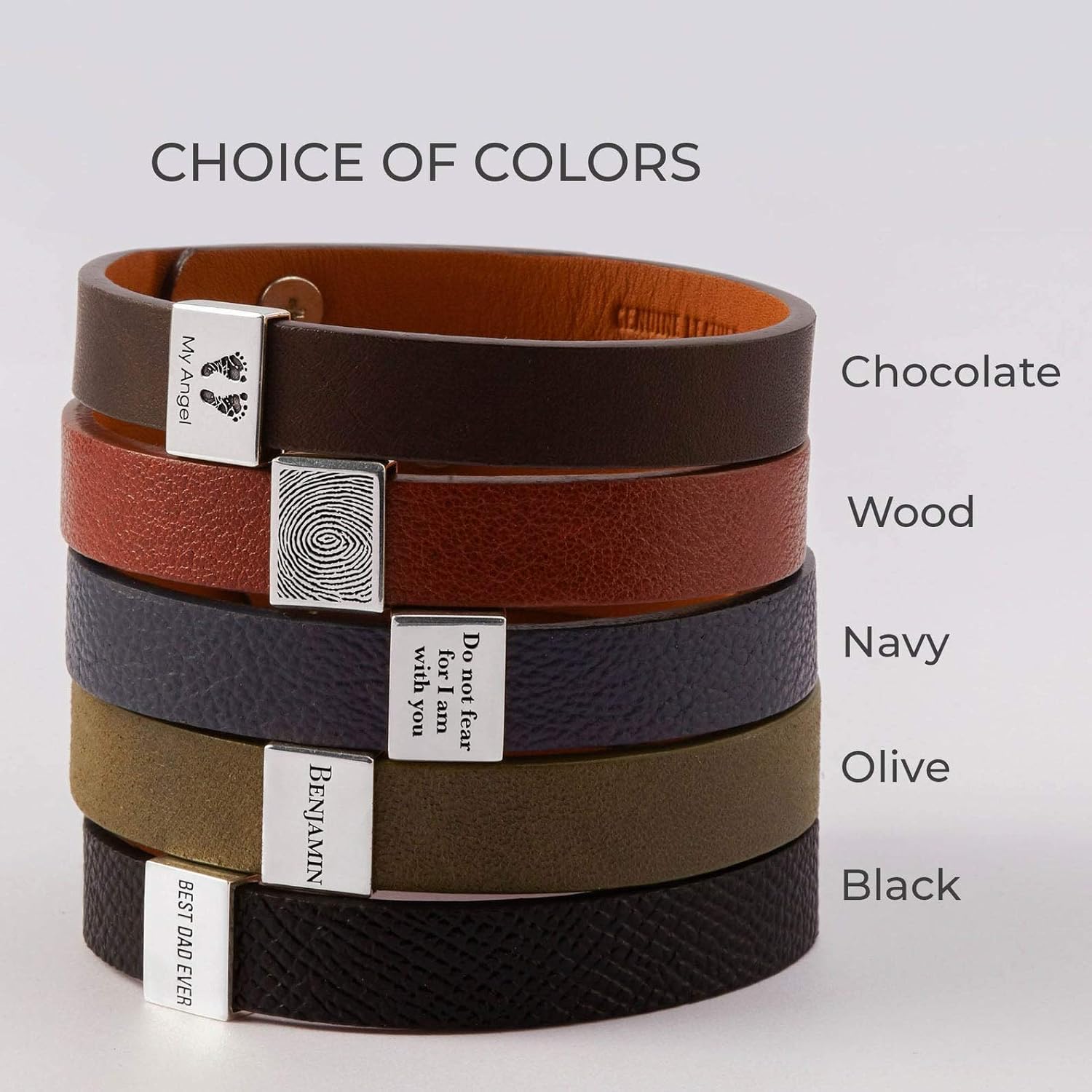 Dad Bracelet, Mens Name Bracelet, 3 ADJUSTABLE Sizes, GENUINE Leather, Up to 6 Kids Names, Engraved Bracelet For Him, Dad Christmas Gift, Dad Gift From Kids, Fathers Day Gift From Wife