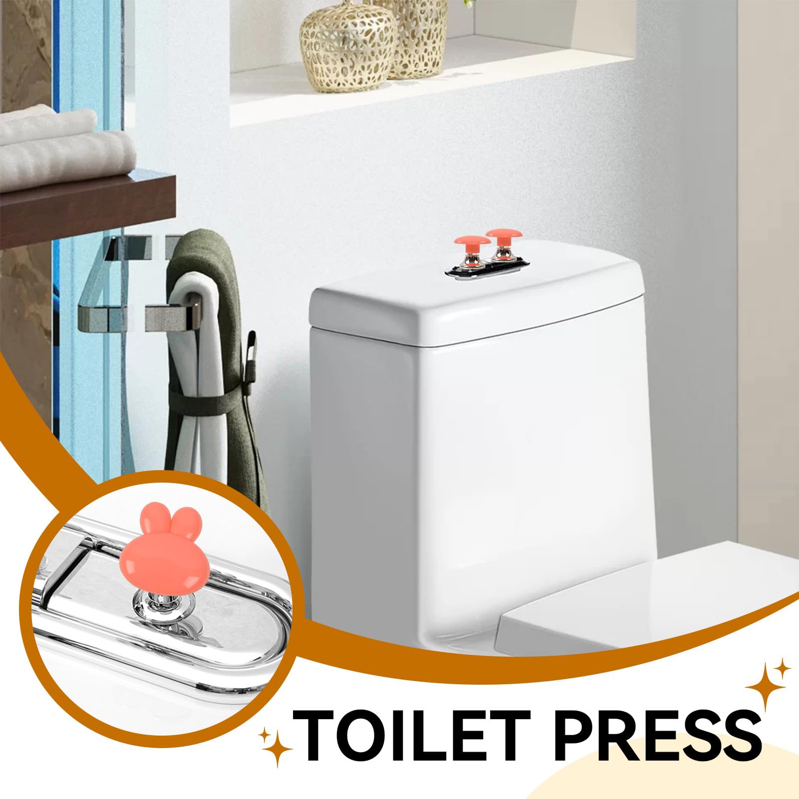 Gsycle 2PCS Toilet Push Button - Image 2