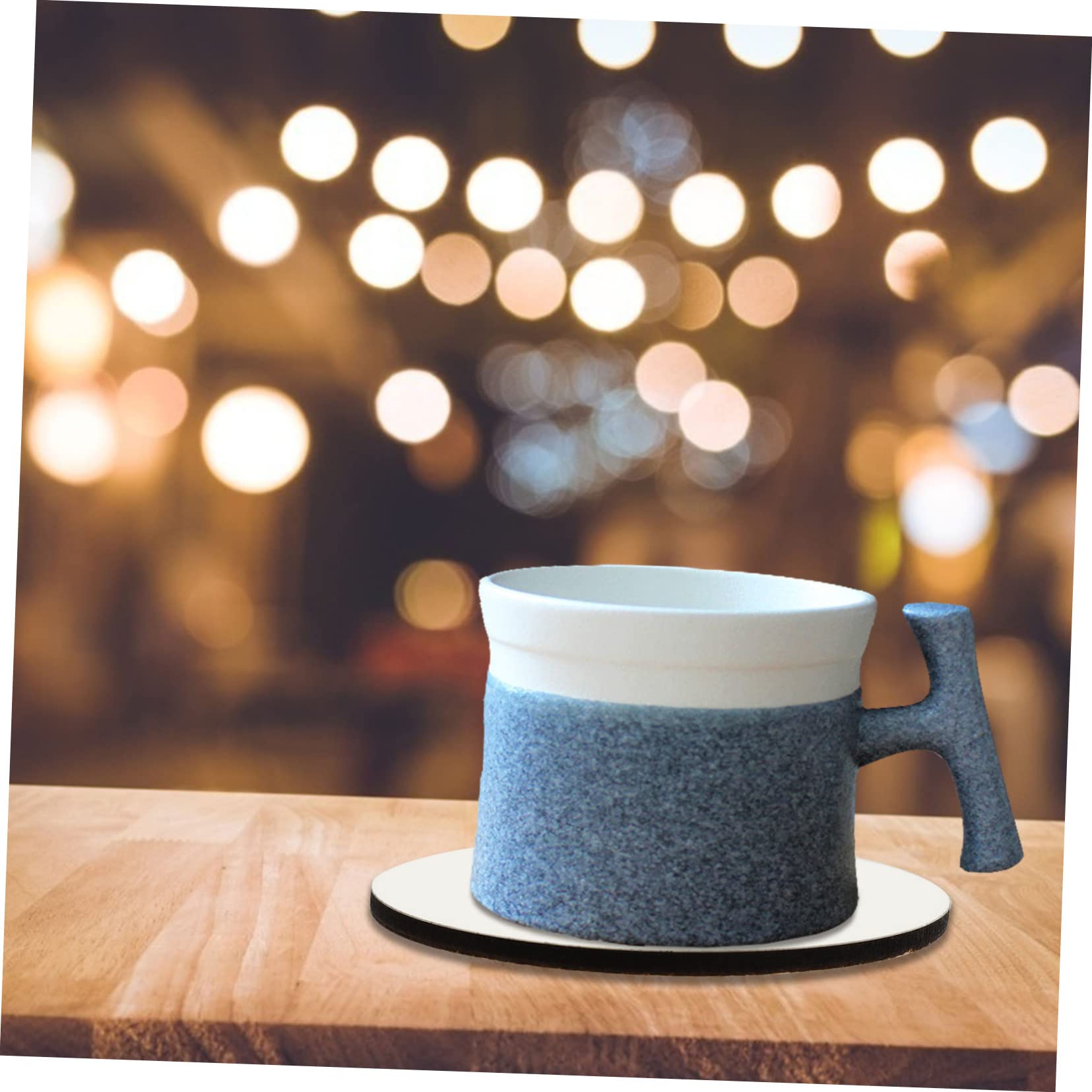 DECHOUS 10pcs Sublimation Coaster Round Cup Mat Round Placemats Round Coasters Absorbent Drinks Coaster Heat Transfer Mug Pads Bedrooms Home Cup Placemat Cup Mats Blank Fiberboard