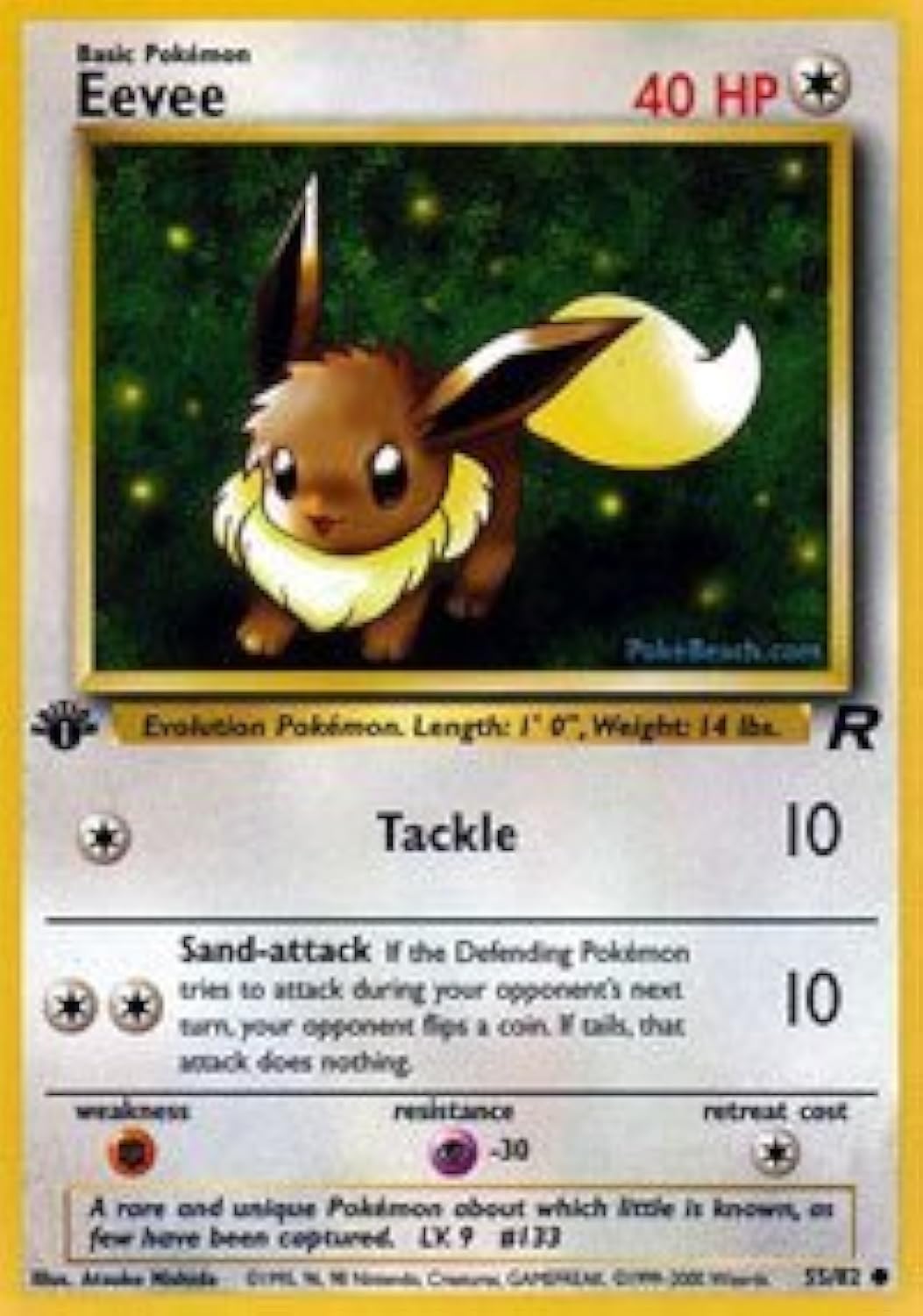 Amazon.com: Pokemon - Eevee (55) - Team Rocket - 1st Edition