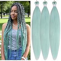 Vista 94 de Cabello trenzado para niños preestirado de 16 pulgadas, color negro, Yaki ez, trenzado para niños, trenzas sin nudos