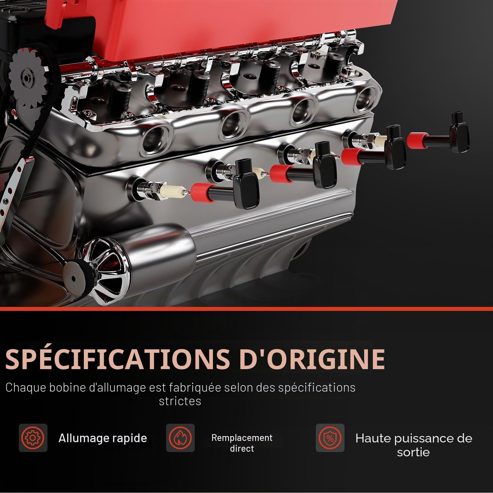 Frankberg 1 bobine d'allumage + 4 bougies d'allumage 6 broches 597085