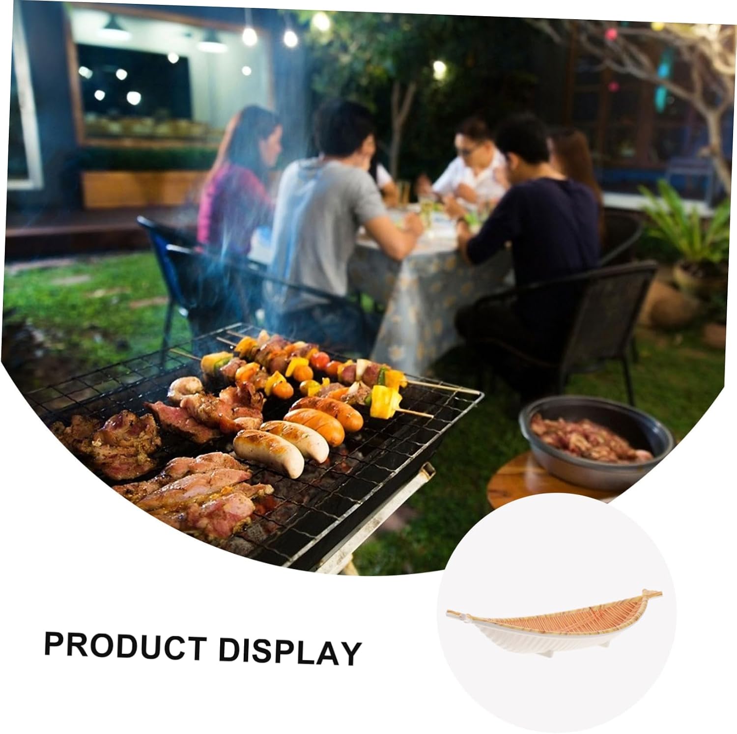 MAGICLULU Imitation Bamboo Woven Tray for Kitchen Storage Decorative Household Storage Holder for Fruits Vegetables Snacks and More Easy to Clean Unique Shape Design image 2