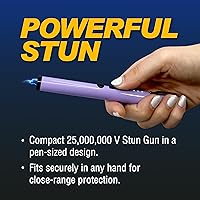 Vista 2 de Streetwise Pain Pen 25,000,000 voltios Pistola paralizante para autoprotección - Lápiz táctico paralizante para mujeres y hombres, recargable por