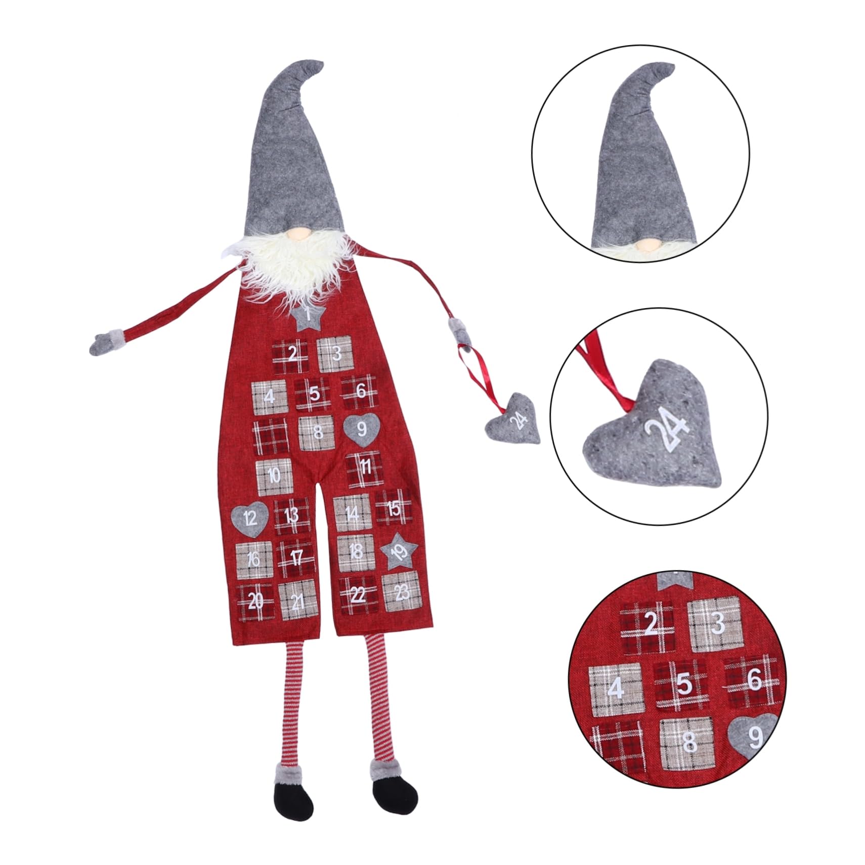 Cabilock Calendario De Adviento De Cuentas Regresivas Decoración De Navidad Gnomito Decorativo