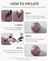 Vista 7 de Trideer Pelota de Ejercicio de Yoga, Silla de Oficina y Bola de Equilibrio, Bola de Estabilidad para Pilates, Terapia Física, Entrenamiento