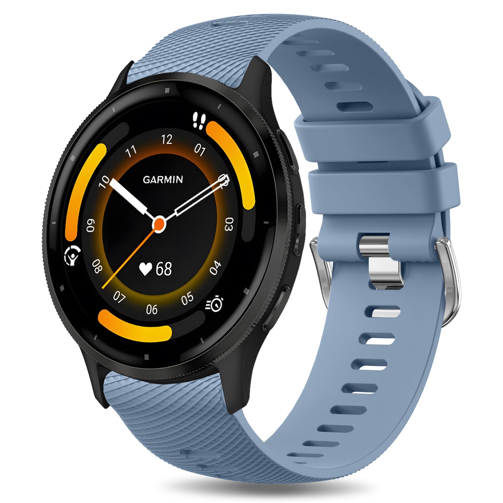 for Garmin Forerunner 255 Strap, 265 Strap, Venu 2/Venu 3/Vivoactive 4 45mm, 22mm Width Adjustable Soft Silicone Quick Release Band for 255/265 Music,Legacy Hero (Blue)