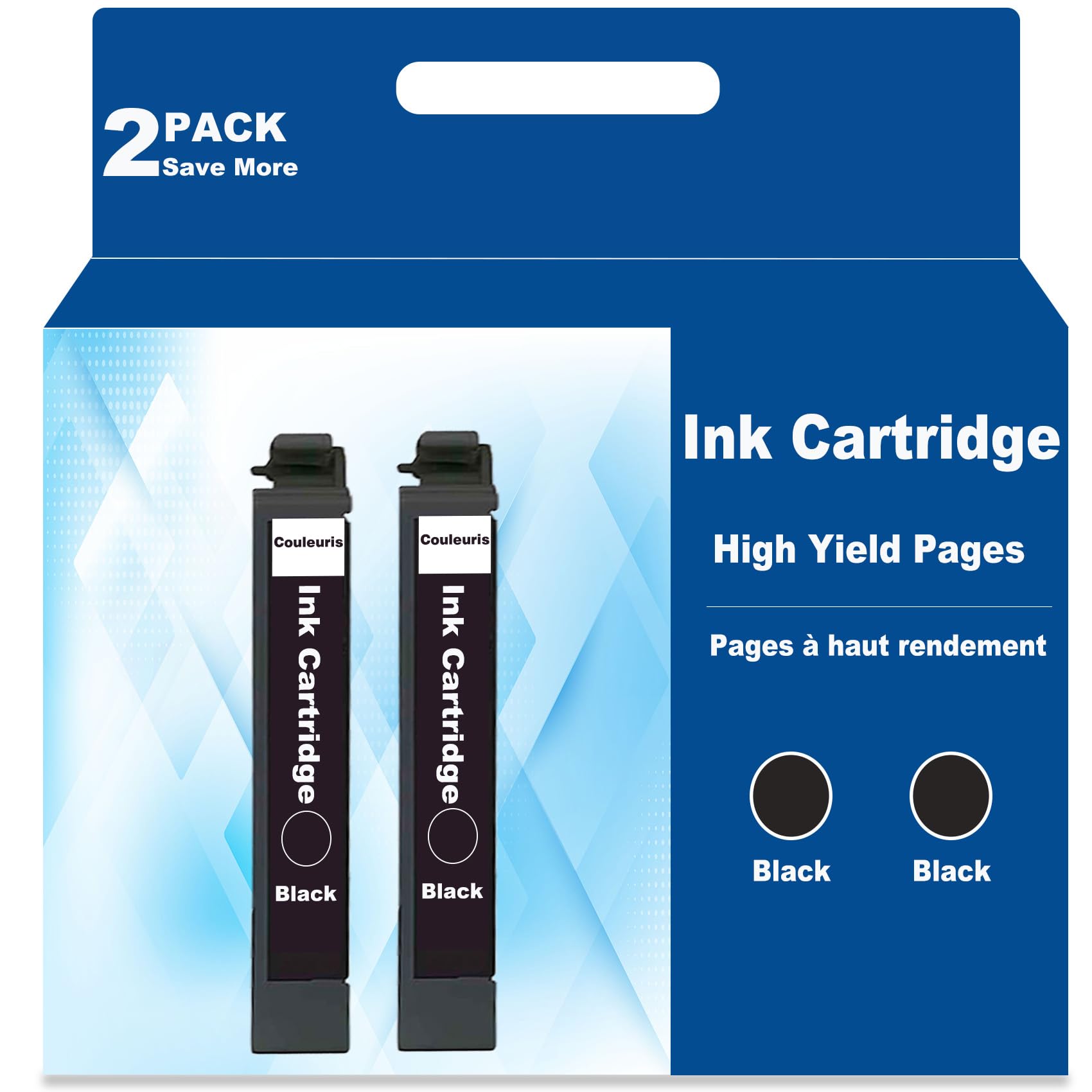 Remanufactured Ink Cartridge Replacement for 232XL Black for XP-4200 XP-4205 WF-2930 WF-2950 Printer (2Pack, 2 Black)