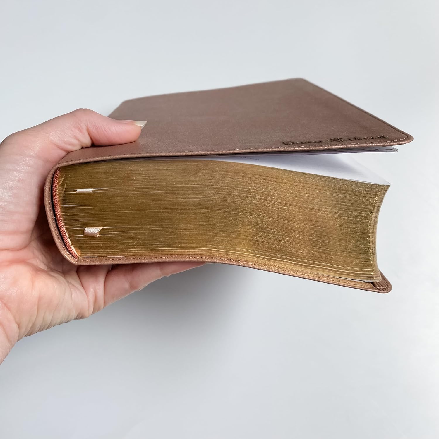 Personalized CSB She Reads Truth Bible, Rose Gold Color, Option to Customize with Hand Lettered Name, 9781535970990