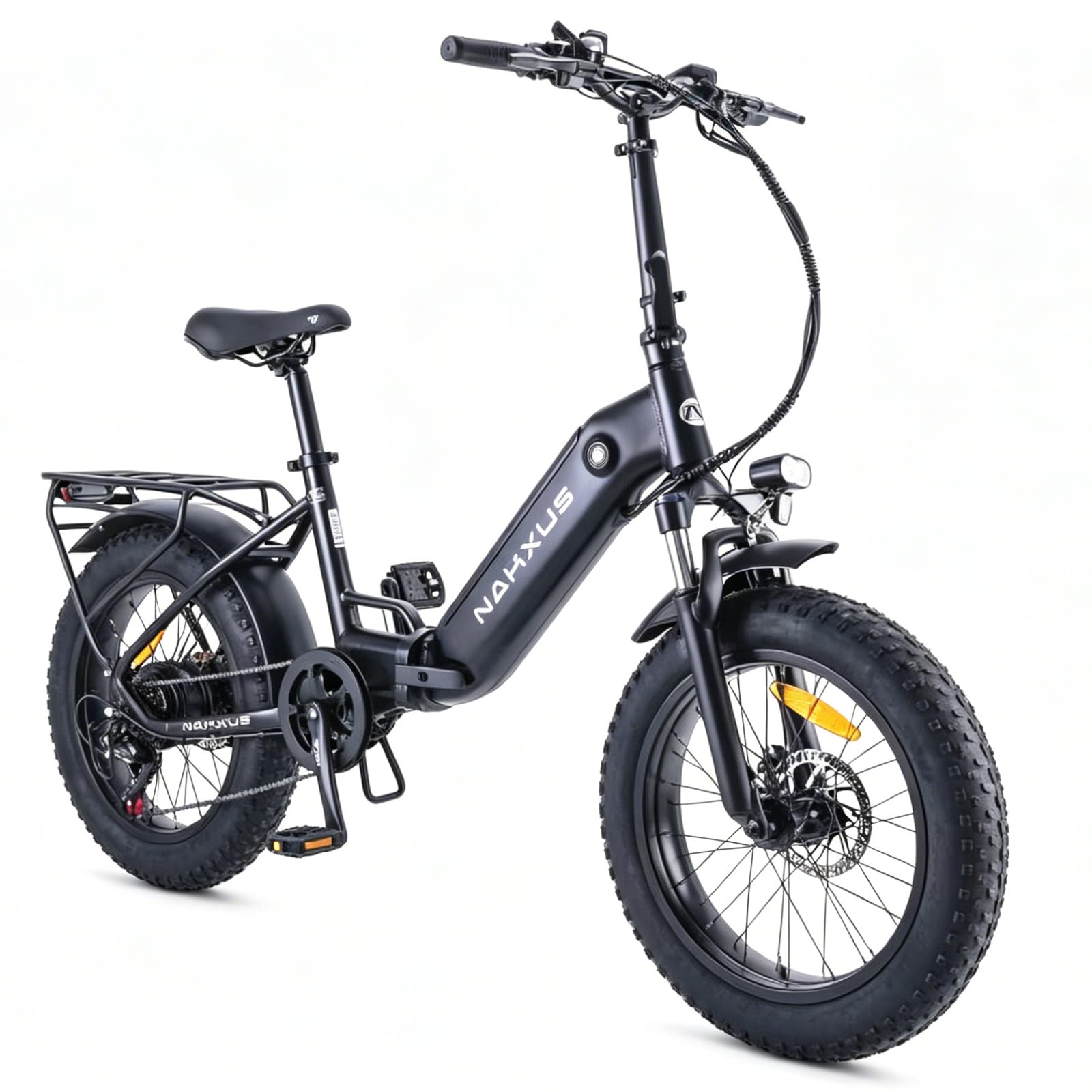 20F213 Vélo Électrique Pliable, E-Bike à Gros Pneus, Moteur 250W, Batterie Amovible 36V 14.5Ah, Autonomie 110 km, 7 Vitesses, IPX7