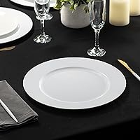 Vista 4 de 13'' Party Chargers Large Plates & Platters Great for Elegant Party's Weddings Tableware Great for Serving dish White, Pack of 6