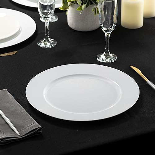 Miniatura 4 de Elegant Disposables Cargadores de fiesta de 13 pulgadas, platos y platos grandes, ideales para fiestas elegantes, bodas, vajilla, ideal para servir