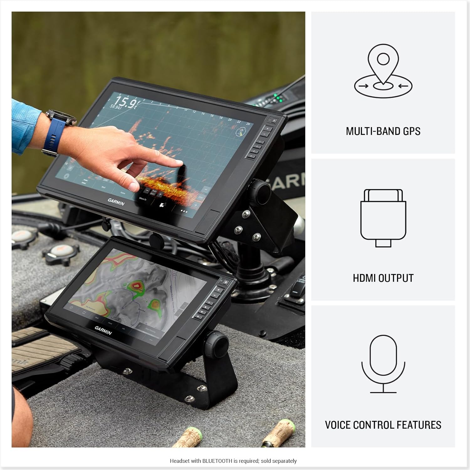 Garmin® ECHOMAP™ Ultra 2 16" Chartplotter with Garmin® Navionics+™ Maps for U.S./Canada Inland, Coastal and Offshore, 166sv Without transducer 4 71s TeOgXfL. AC SL1500