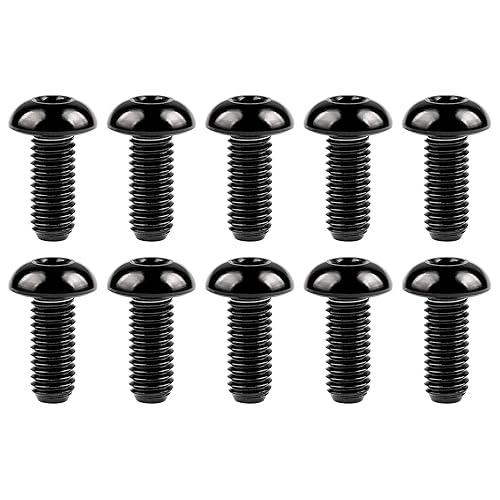 Miniatura 8 de Jaula de titanio para botella de agua Ti M5x8 10 12 0.591 in cabeza de botón Allen tornillos para llave Allen, paquete de 10 (plata, M5x15mm)