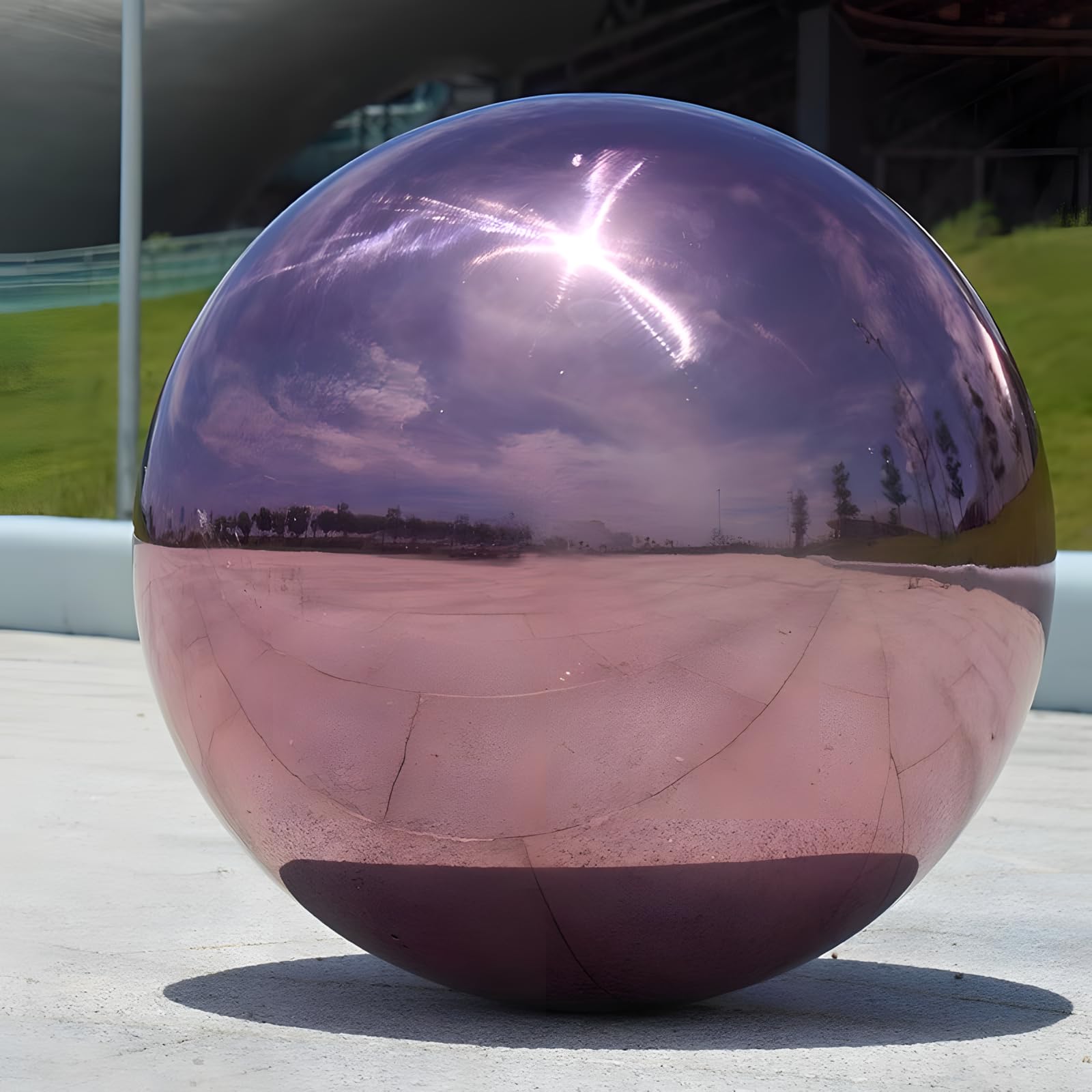 Koiugayk Stainless Steel Gazing Globe Mirror Ball, Decorative Gazing Balls for Garden, Reflective Smooth Garden Ball Sphere for Outdoor Yard