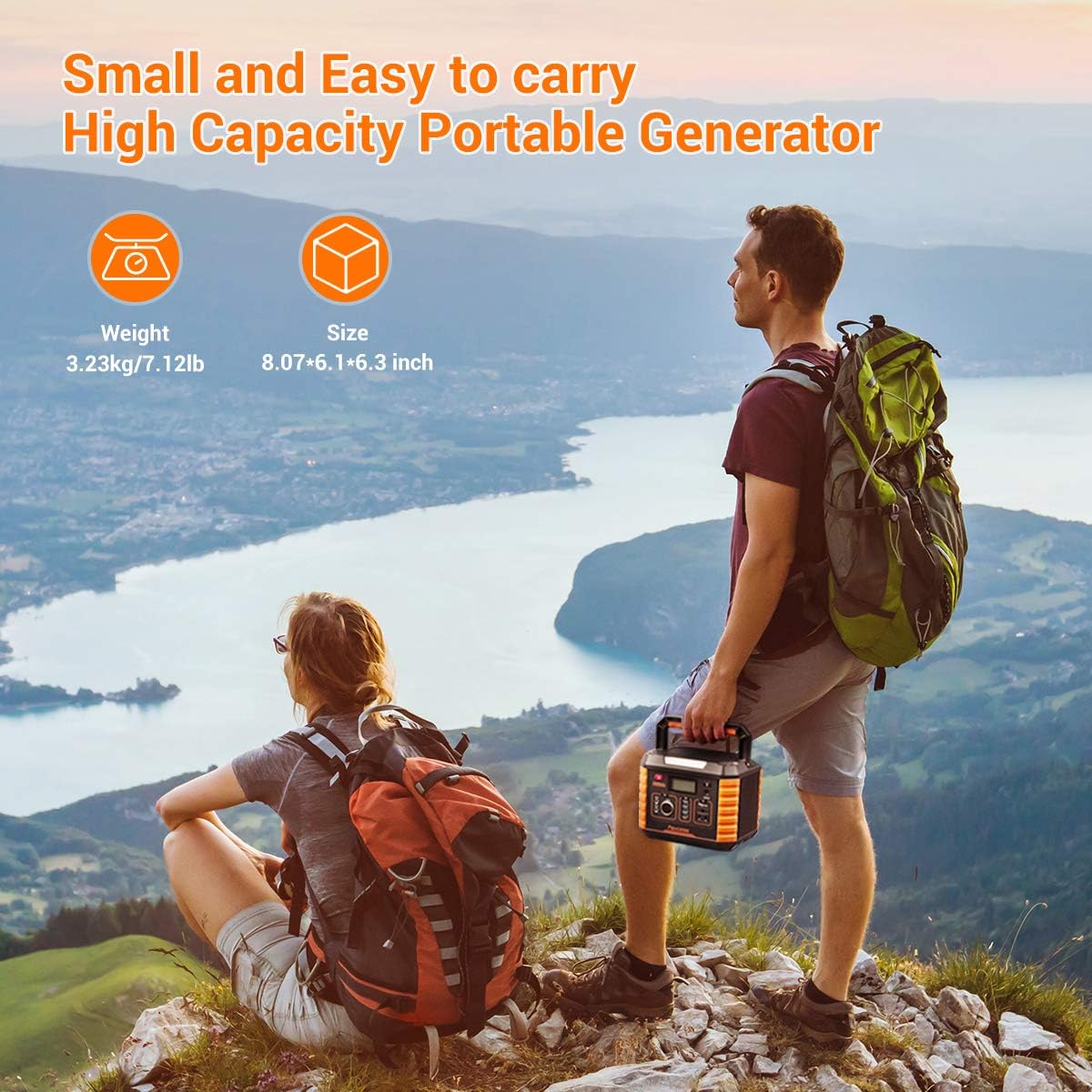 People hiking with the PAXCESS Portable Power Station, highlighting its portability