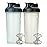 Mr. Pen- Shaker Bottles for Protein Mixes, 28 oz, 2 Pack, Clear, Protein Shaker Bottle with Wire Whisk Ball, Blender Bottle