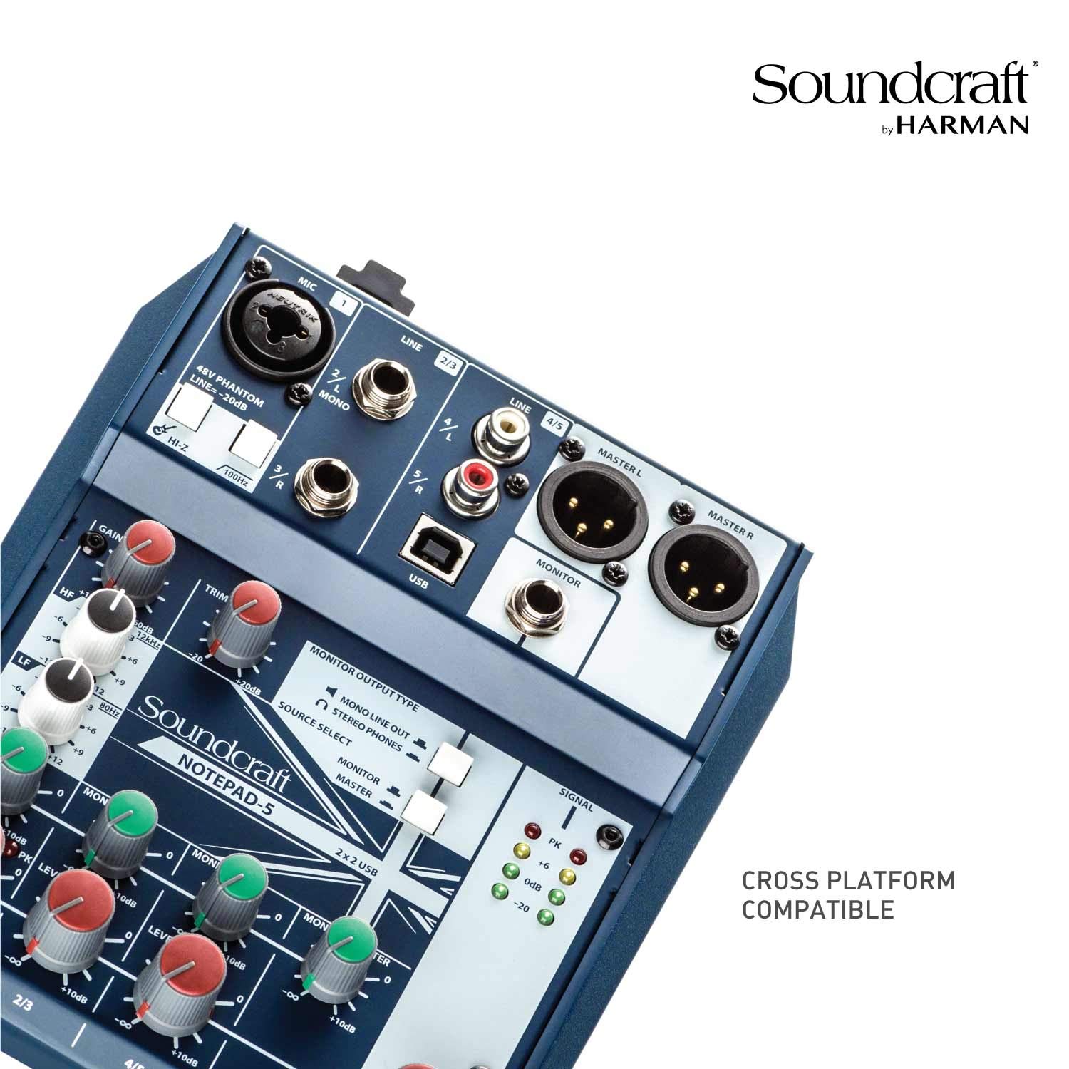 Soundcraft Notepad-5 Small-Format Analogue Analog Audio Mixer With