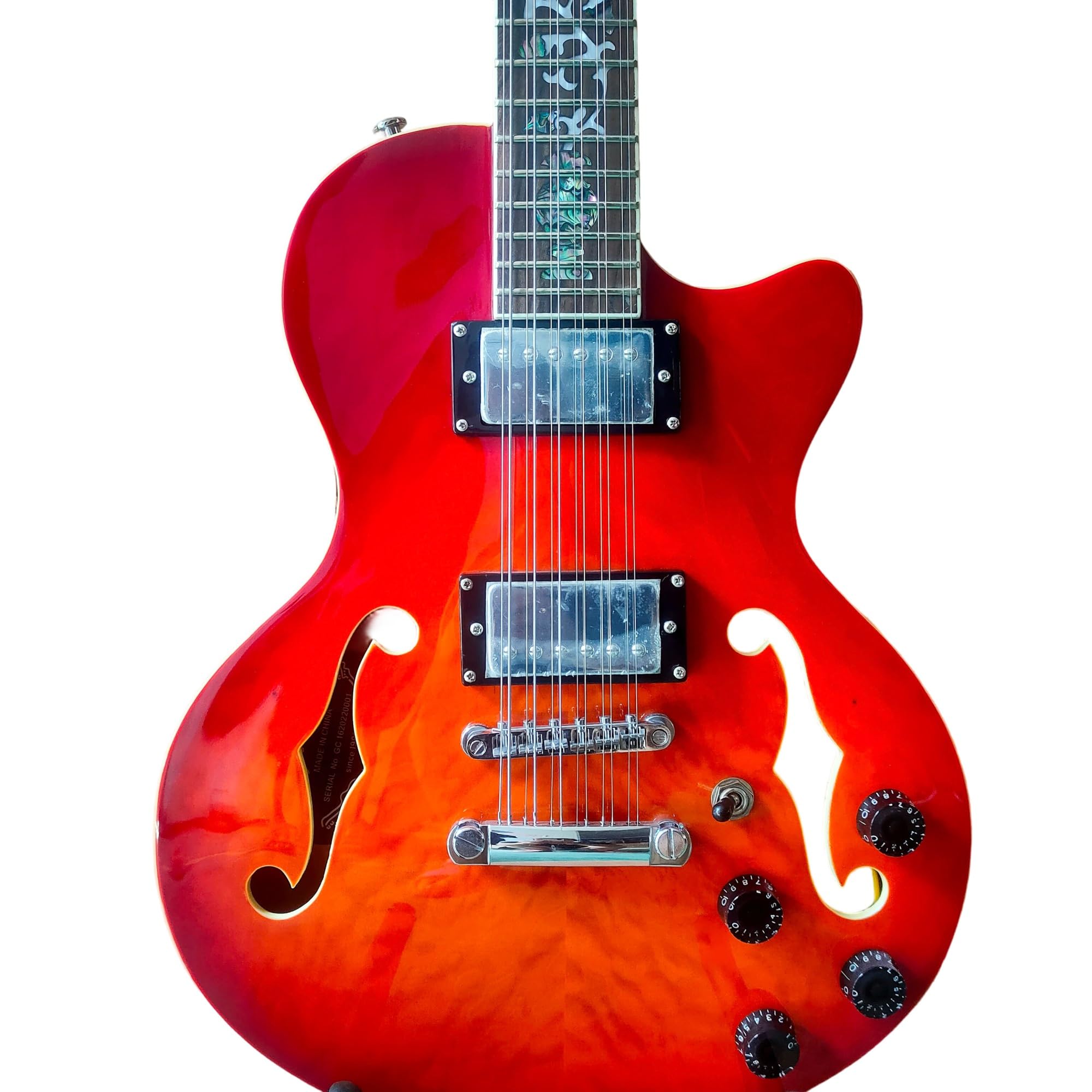 Principiante Chitarra Elettrica Chitarra Elettrica A 12 Corde Per Principianti Prestazioni Professionali Bellissimo Tono(VS)
