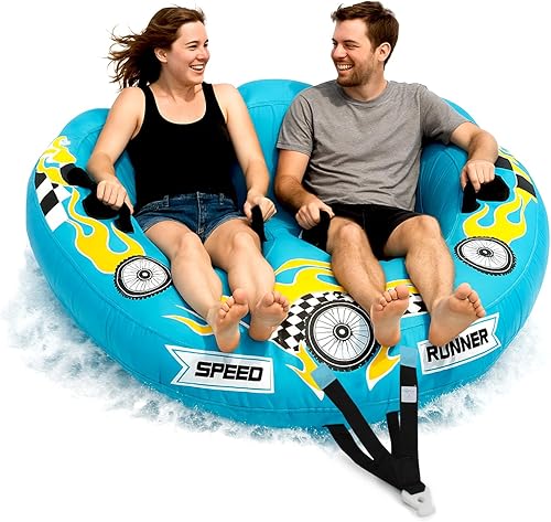 Watersports - Tubo inflable remolcable para dos personas, balsa de remolque flotante para dos personas, botestubosremolcadores inflables con