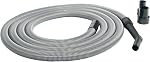 Cen-Tec Systems 30 Ft. Premium Shop Vacuum Extension Hose with 2 Tank adapters and 1.25" Curved end, Silver
