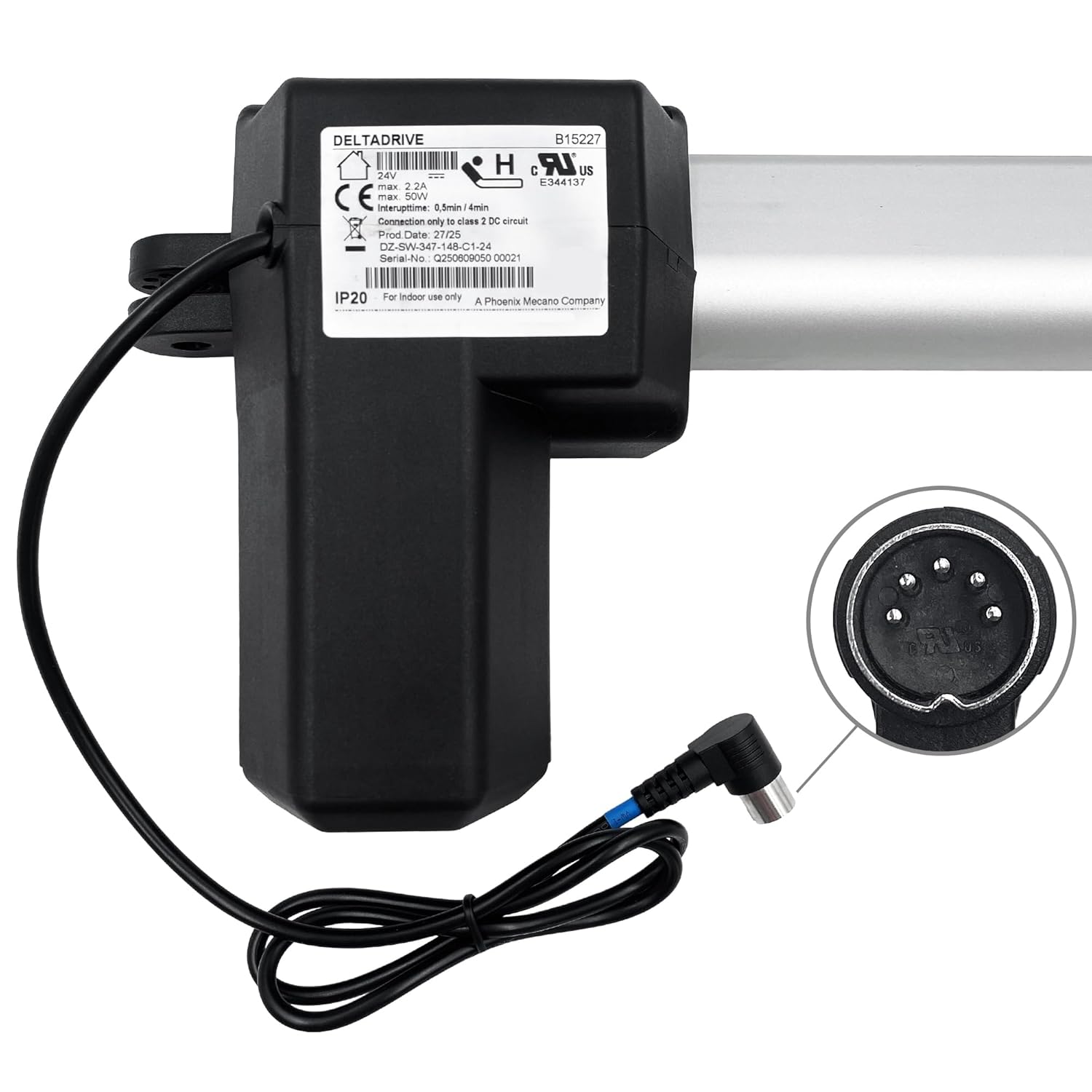 Deltadrive Motor Model B15227 24V Linear Actuator for Electric Sofa Power Recliner Lift Chair Parts Replacement