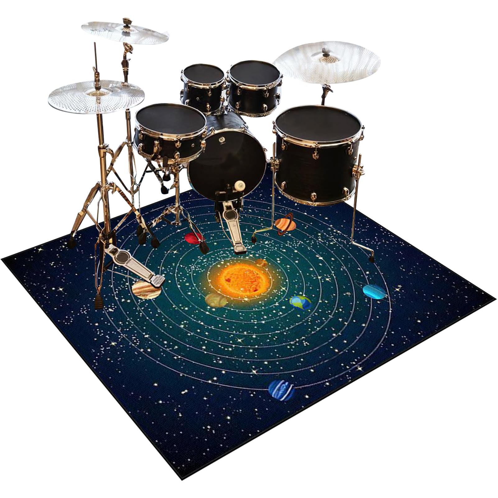 Tapis de batterie insonorisé à tambour tapis de batterie 120 x 80 cm tapis pour piles électroniques caisse claire acoustique Snare Drum Instruments de musique Tapis antidérapant pour batterie