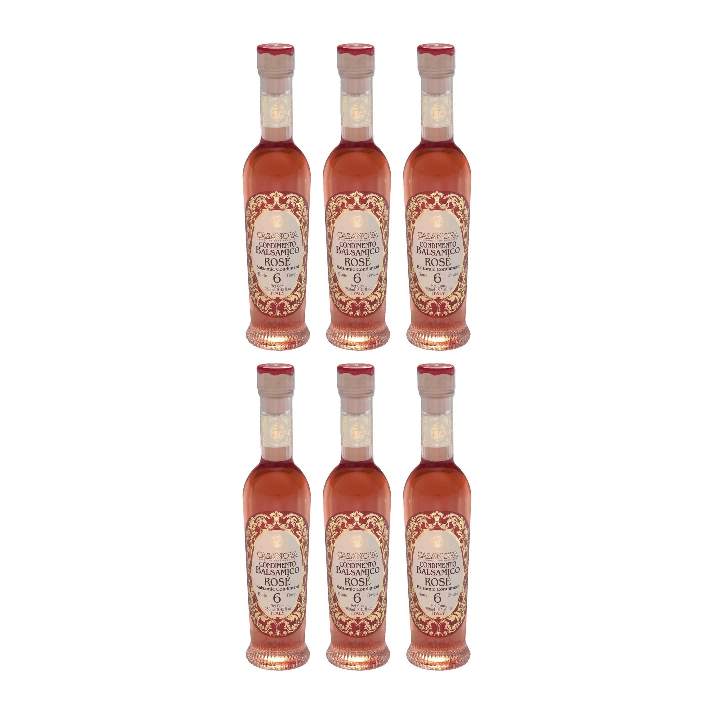 CASANOVA Condimento Balsama Rosé Serie 6 Italien inkl. FeinWert E-Book (6 x 250 ml)