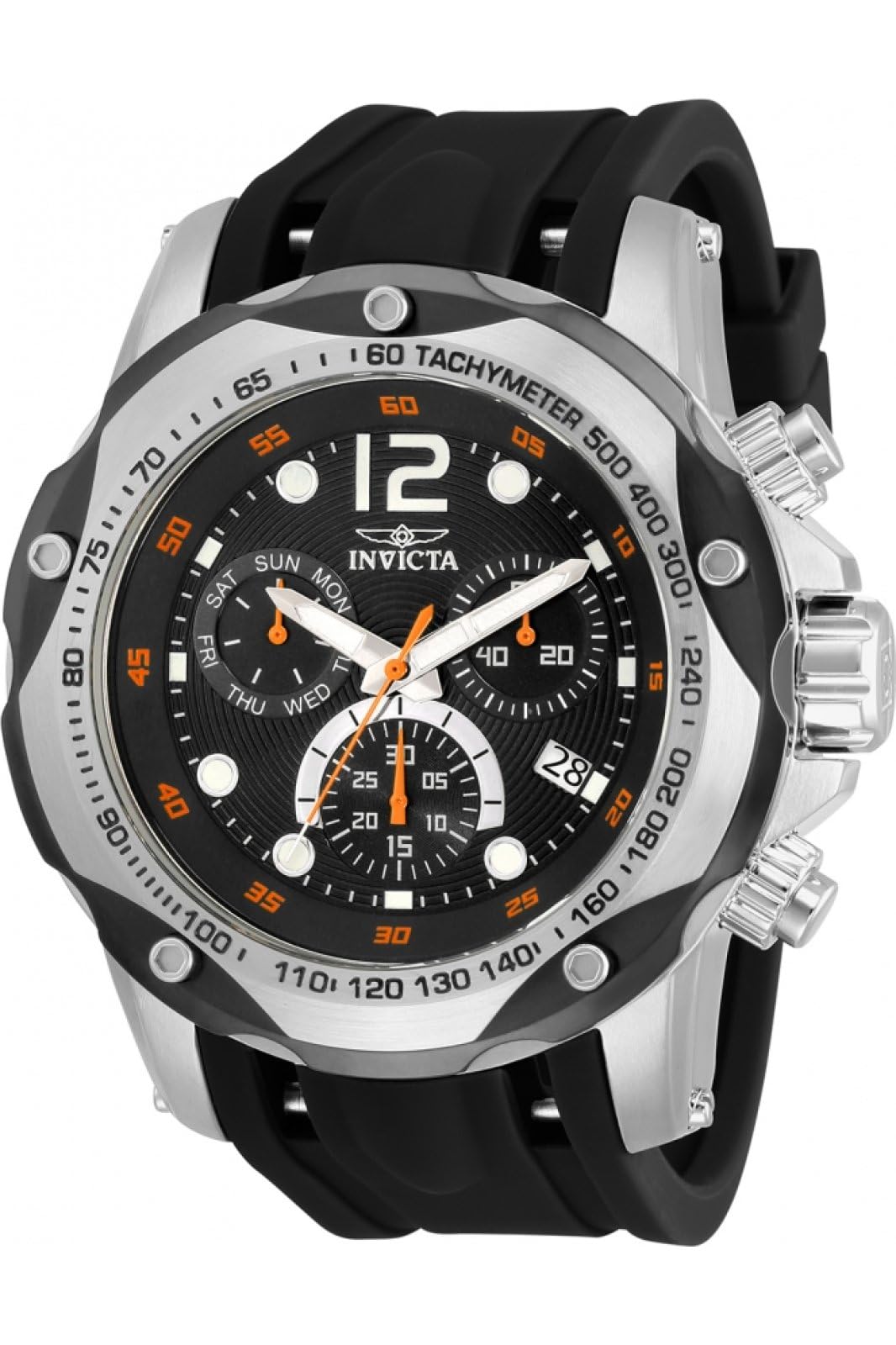 Invicta Stainless Steel Speedway Chronograph Black Dial Analog Watch for Men - 33936, Black Band (B08FR5FVPF) Amazon Price History, Amazon Price Tracker