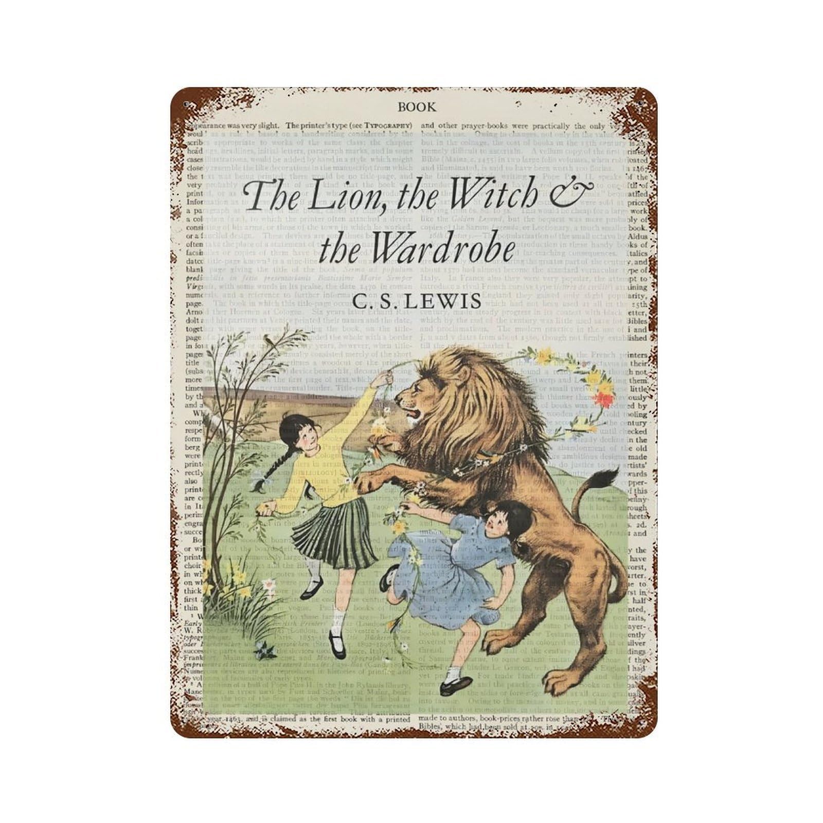 xiaoxiaoshen The Lion The Witch And The Wardrobe Wall Decor Art Metal Tin Poster Modern Home Decor Art Home Bar Shop Decorations Vintage Sign 40x30cm