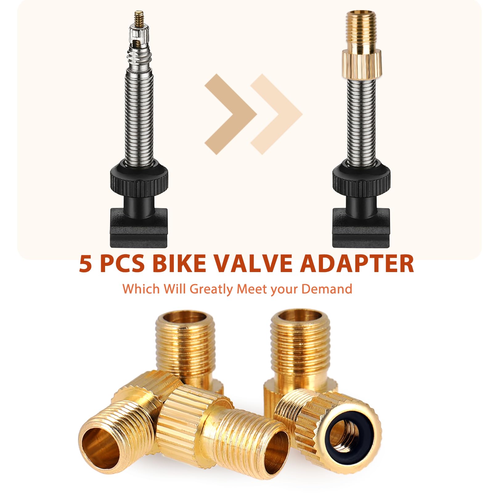 10 Adattatori Valvola Da Presta A Schrader Per Biciclette