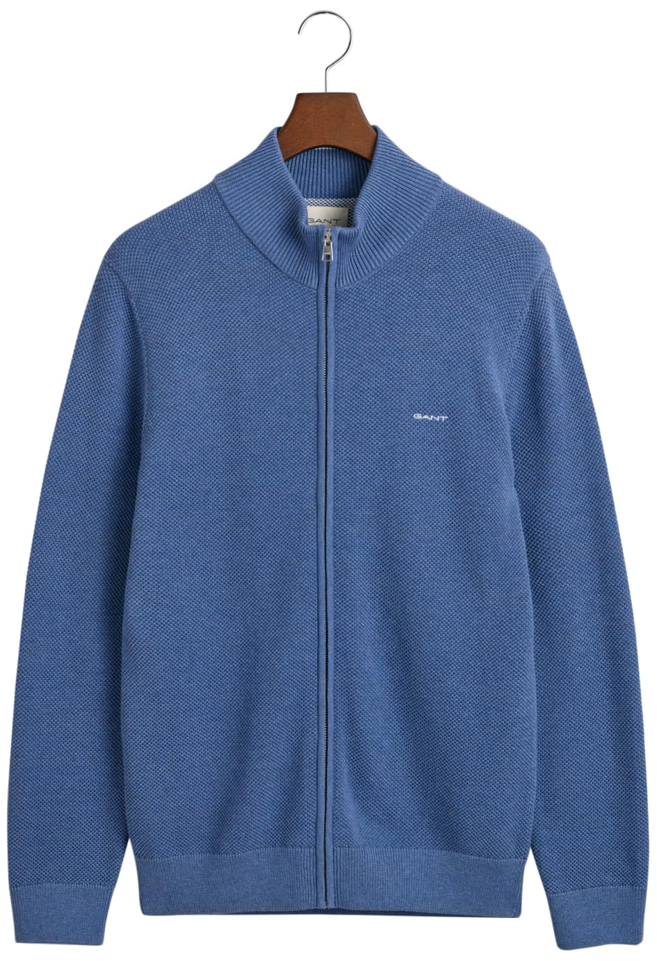 Gant Herren Cotton Pique Zip Cardigan Strickjacke (1er Pack)