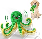 Interactive Dog Toys Octopus,Durable Automatic Jumping Dog Toy to Keep Them Busy,Squeaky Moving Tug of War Doggie Toy,USB Rechargeable Puppy Toys (Blue)