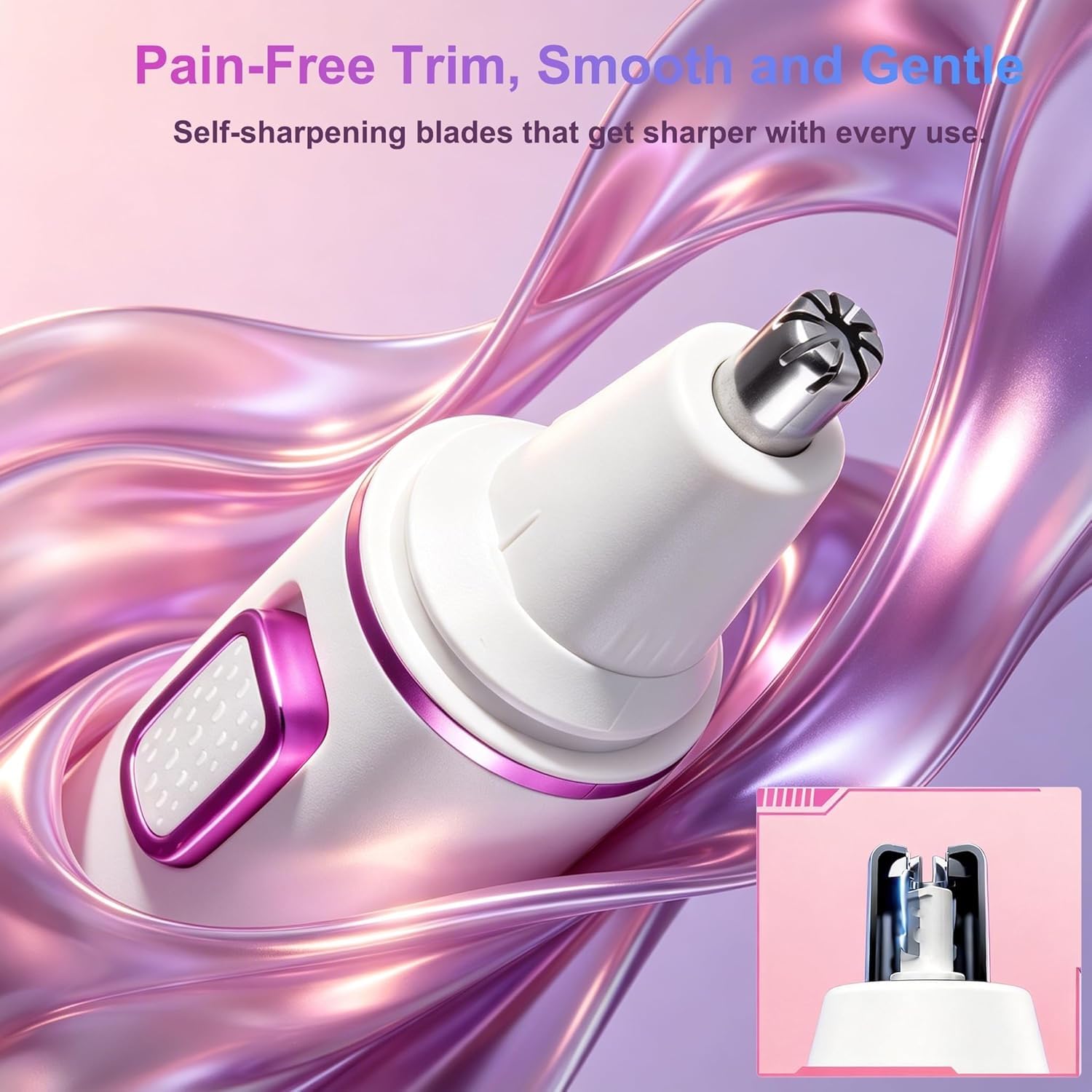 USB Rechargeable 2-in-1 Nose, Ear & Facial Hair Trimmer