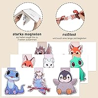 Vista 7 de Cute Magnetic Bookmarks, Animals Book Page Markers, Book Marks for Kids Book Lovers Students Teachers Reading