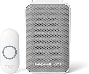 Honeywell Home RDWL313P2000 Wireless Plug-in Doorbell with Push Button, Strobe Light