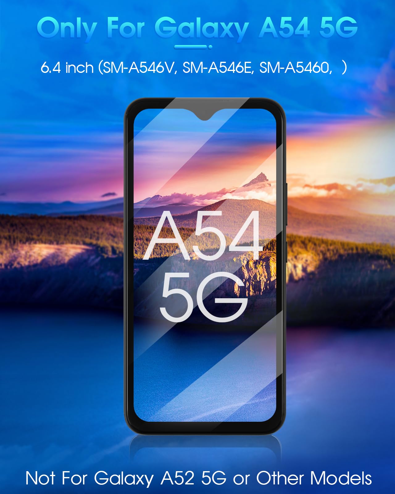 Display LCD für Samsung A54 5G Bildschirm Ersatz für Galaxy A54 5G SM-A546E SM-A546B LCD Screen Digitizer Touchscreen Assembly mit Reparatur, (Schwarz mit Rahmen, Unterstützt keinen Fingerabdruck)