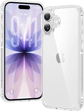 Clear Case for iPhone 17, Ultra Thin, Shockproof TPU Cover, Anti-Yellowing, Crystal Clear, Phone Case for Apple iPhone 17 - Clear