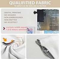 Vista 375 de Cenefas de cocina modernas con patrón de cobre marrón dorado para ventanas, cenefas opacas abstractas de marcas de arañazos y cortinas opacas