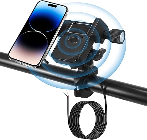 TMAIRSUS Soporte antirrobo para teléfono de motocicleta con alarma de interruptor de apagado compatible con Honda Suzuki Kawasaki Yamaha Soporte de