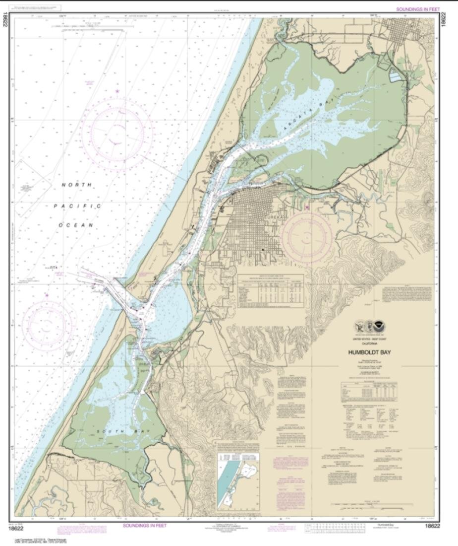 NOAA Chart 18622-Humboldt Bay - Water-Resistant - by East View Geospatial