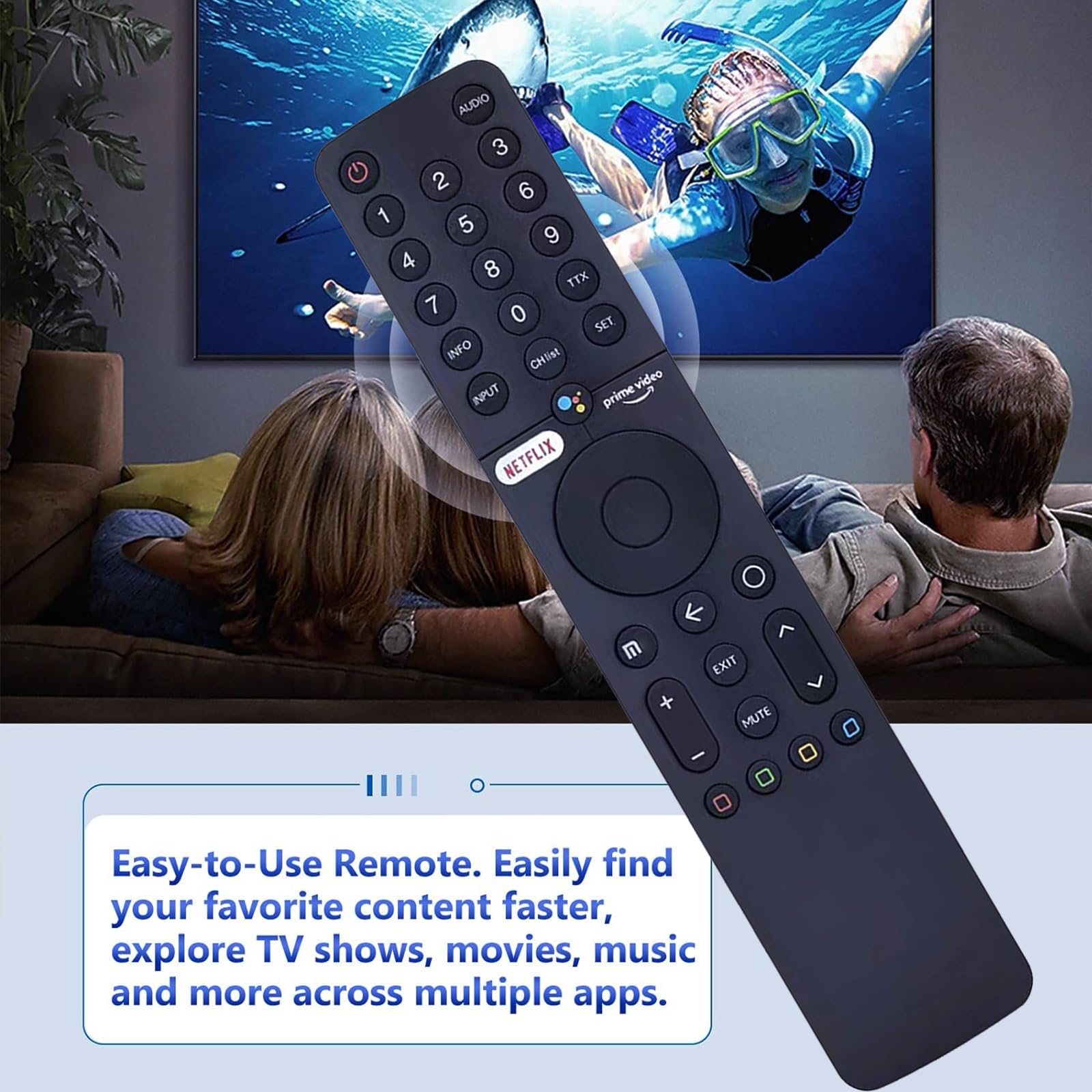 Nouveau XMRM-19 Télécommande Vocale Bluetooth pour Xiaomi P1 32 43 55 Android Smart TV Q1 75 LED TVs, Compatible avec L50M6-6AEU L55M6-6ESG L32M6 -6AEU, avec Deux Buttons