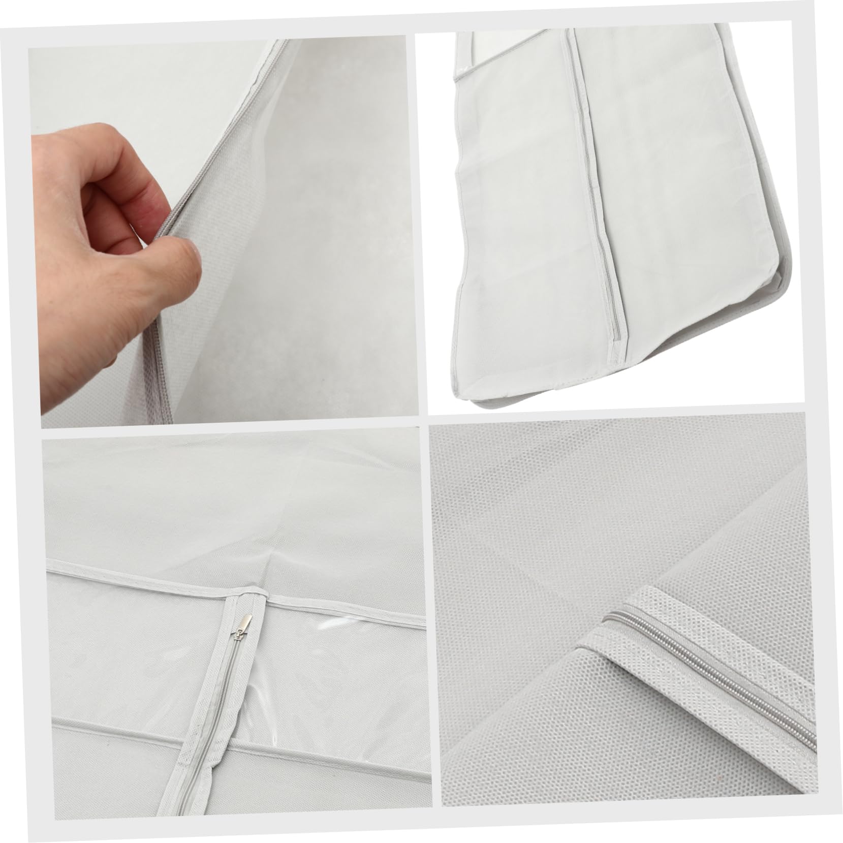 Funda para Ropa Colgante 3 Piezas de Tela No Tejida y Pvc | Transparente con Ventana, Protección contra Polvo y Humedad, Juego de Tres Tamaños para Armario