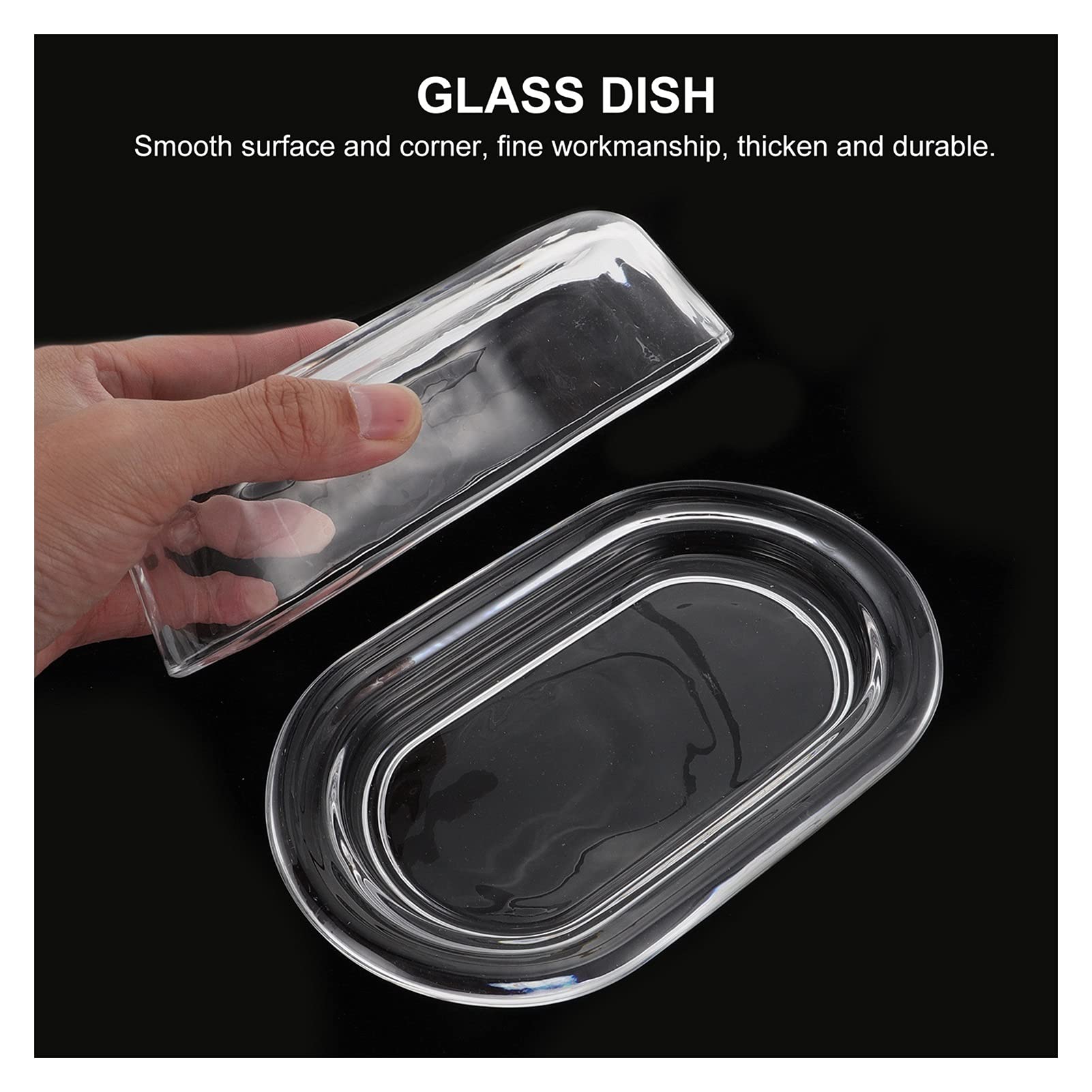 Portaburro In Vetro Con Coperchio Ermetico - Senza BPA, Legno FSC, Per 250g Di Burro - Foto 2